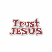 「信頼イエス」クリスチャン引用文 シール (正面)