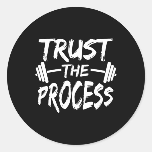 信頼プロセスやる気を起こさせる引用文ジムトレーニング ラウンドシール (正面)