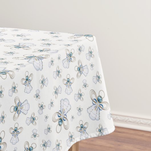 信頼任意パターンコラージュのクリスマスの天使 テーブルクロス (インサイチュ)