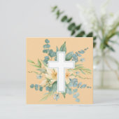 信頼性の高いハッピーイースター水カラーフローラクロス カード (スタンド正面)