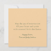 信頼性の高いハッピーイースター水カラーフローラクロス カード (裏面)