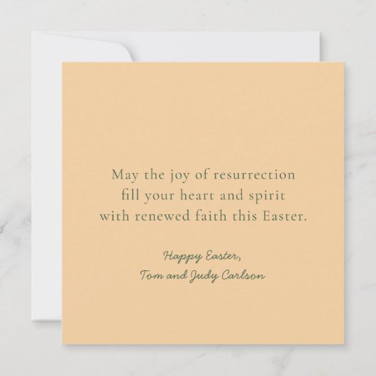 信頼性の高いハッピーイースター水カラーフローラクロス カード (裏面)