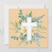 信頼性の高いハッピーイースター水カラーフローラクロス カード (正面)