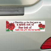 信頼愛聖書のキリスト教の優美の希望の平和 バンパーステッカー (車上)