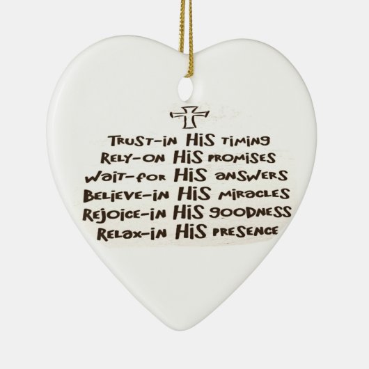 信頼祈りの言葉オーナメント セラミックオーナメント (右)