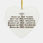 信頼祈りの言葉オーナメント セラミックオーナメント (正面)