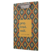 信頼祈待ちレトロイカットグリーン金ゴールド クリップボード (左)