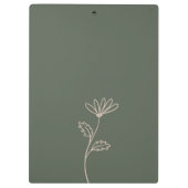 信頼祈待ちレトロイカットグリーン金ゴールド クリップボード (裏面)