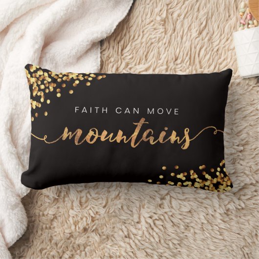 信頼移動山はまたはちょうど金枕を信じます ランバークッション (ブランケット)