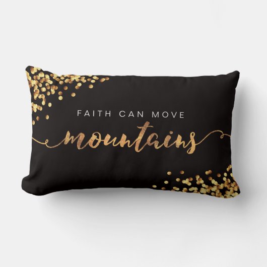 信頼移動山はまたはちょうど金枕を信じます ランバークッション (正面)
