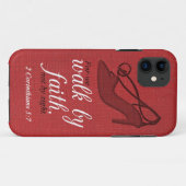 信頼2のCorinthiansの5:7の聖書の詩の引用文による歩行 Case-Mate iPhoneケース (裏面(横))