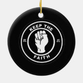 信頼45rpmのビニールを保って下さい セラミックオーナメント (裏面)