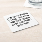 信頼 スクエアペーパーコースター (アングル)