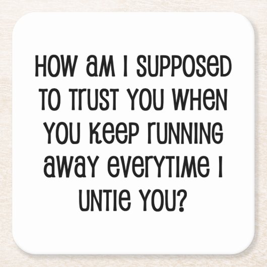 信頼 スクエアペーパーコースター (正面)