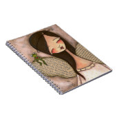 信頼(ブルネット)の跳躍-ノート ノートブック (右側)