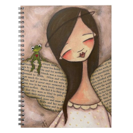 信頼(ブルネット)の跳躍-ノート ノートブック (正面)