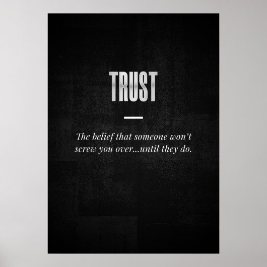 信頼 ポスター (正面)