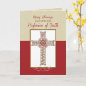 信頼、レニウムの十字の専門職のRCIAの恵み カード (黄色い花)