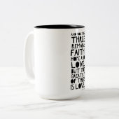信頼、希望および愛 ツートーンマグカップ (正面左)