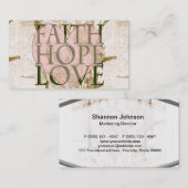 信頼、希望および愛 名刺 (正面/裏面)