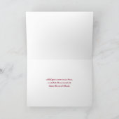 信頼、希望は、赤、金ゴールドの写真のクリスマスカードを愛します シーズンカード (内部)