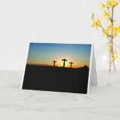 信頼、希望、及び愛イエス・キリスト十字 カード (黄色い花)