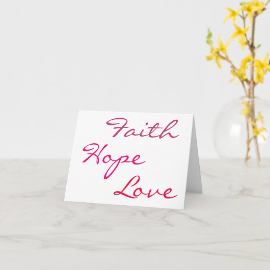 信頼、希望、愛 カード (黄色い花)