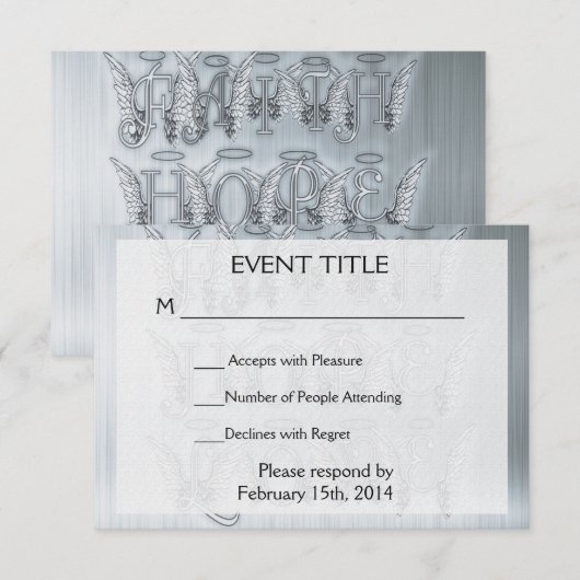 信頼、希望、愛 出欠カード (正面/裏面)