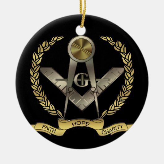 信頼、希望、慈善 セラミックオーナメント (正面)