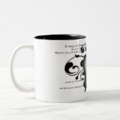 信頼(神の装甲)のキリスト教のマグの盾 ツートーンマグカップ (左)