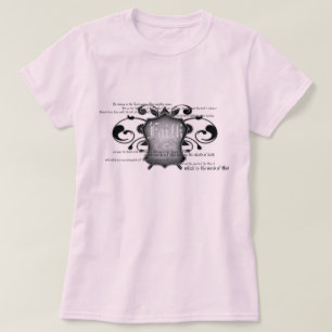 信頼(神の装甲)の女性のTシャツの盾 Tシャツ