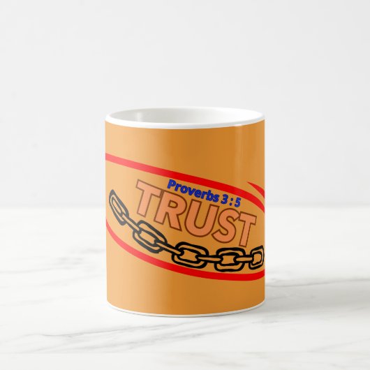 信頼(箴言3:5)マグカップ コーヒーマグカップ (中央)