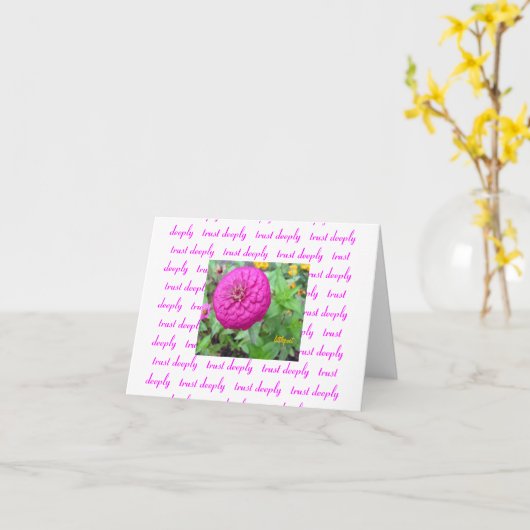 信頼… Notecard カード (黄色い花)