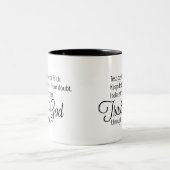 信頼Godスクリプトタイポグラフィ ツートーンマグカップ (中央)