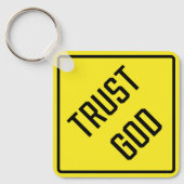 信頼Godメタルスクエアキーチェーン キーホルダー (正面)
