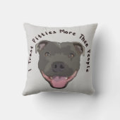 信頼Pitties -ピットブルの枕 クッション (裏面)