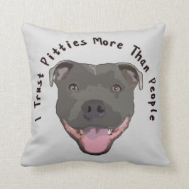 信頼Pitties -ピットブルの枕 クッション