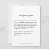 信飛んでいる頼の自由の芸術を望み感動的続ける 案内状 (裏面)