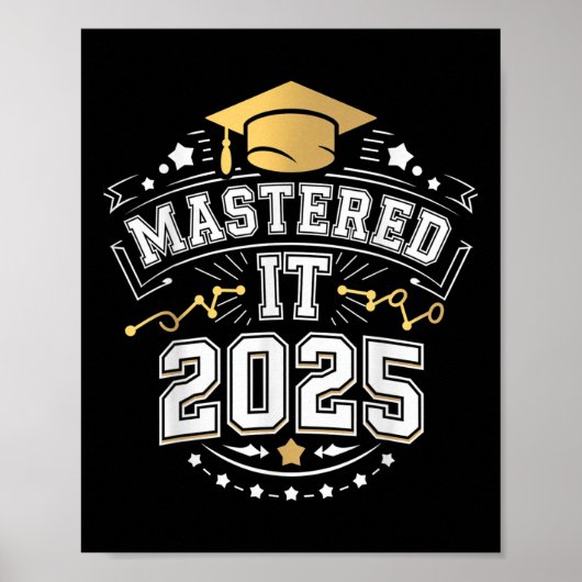 修了おめでとう 2025年 修士号 卒業 Gif ポスター (正面)