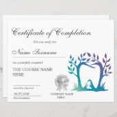 修了コース美白証明書 (正面/裏面)