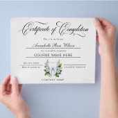 修了コース美白証明書 チラシ (手)