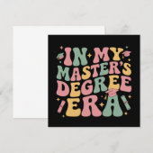 修了式での修士号取得 招待状 (正面/裏面)