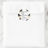 修了祝いにぴったり!修士課程の学位取得を祝うギフト ラウンドシール (バッグ)