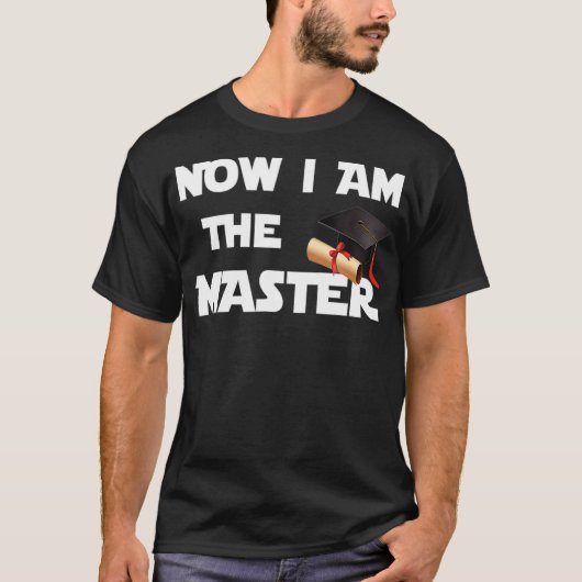 修了記念ギフトアイデアTシャツ これで私もマスターに Tシャツ (正面)
