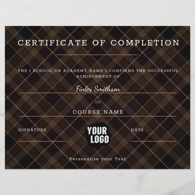 修了証モダン書男らし (正面)