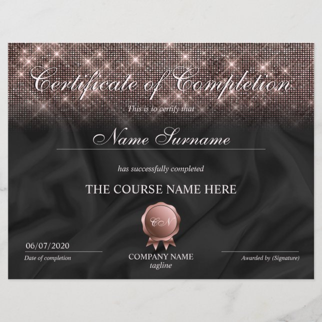 修了証受賞作成コース (正面)