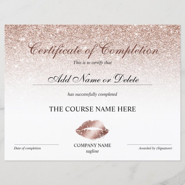 修了証口紅 (正面)