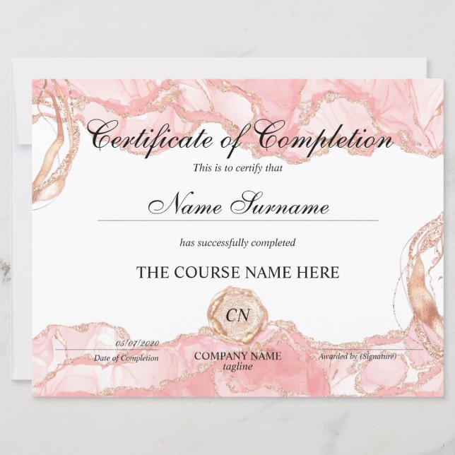 修了証授与コース修了 (正面)