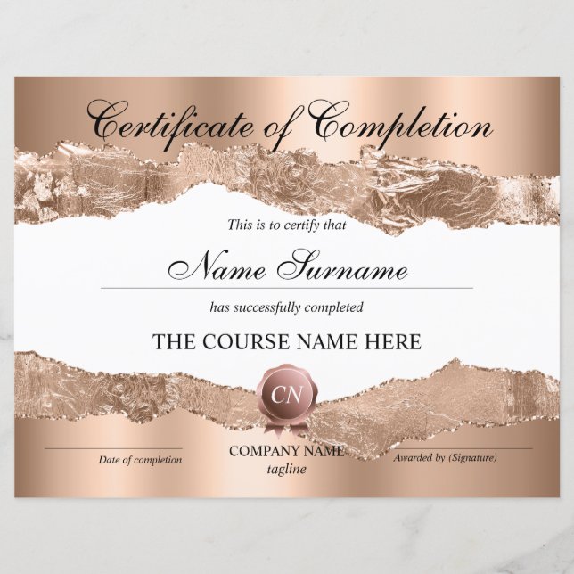 修了証授与コース修了 (正面)