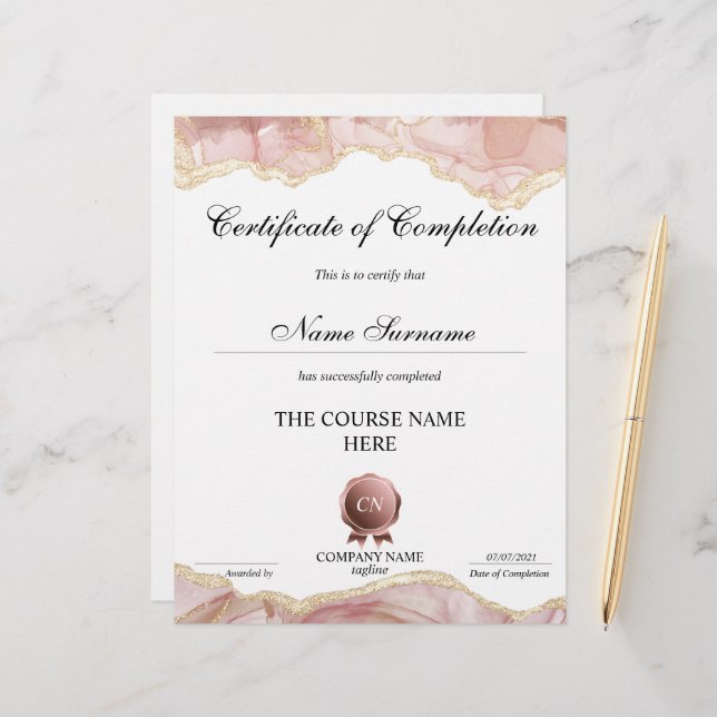 修了証授与コース修了 (正面/裏面インサイチュ)